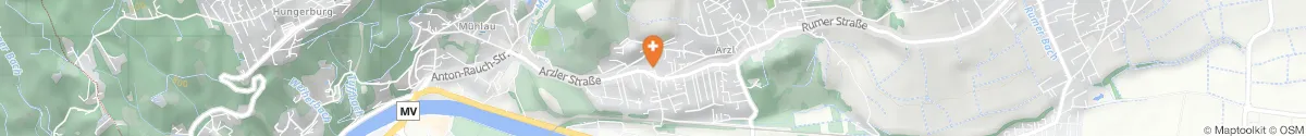 Kartendarstellung des Standorts für Nova Park Apotheke in 6020 Innsbruck-Arzl